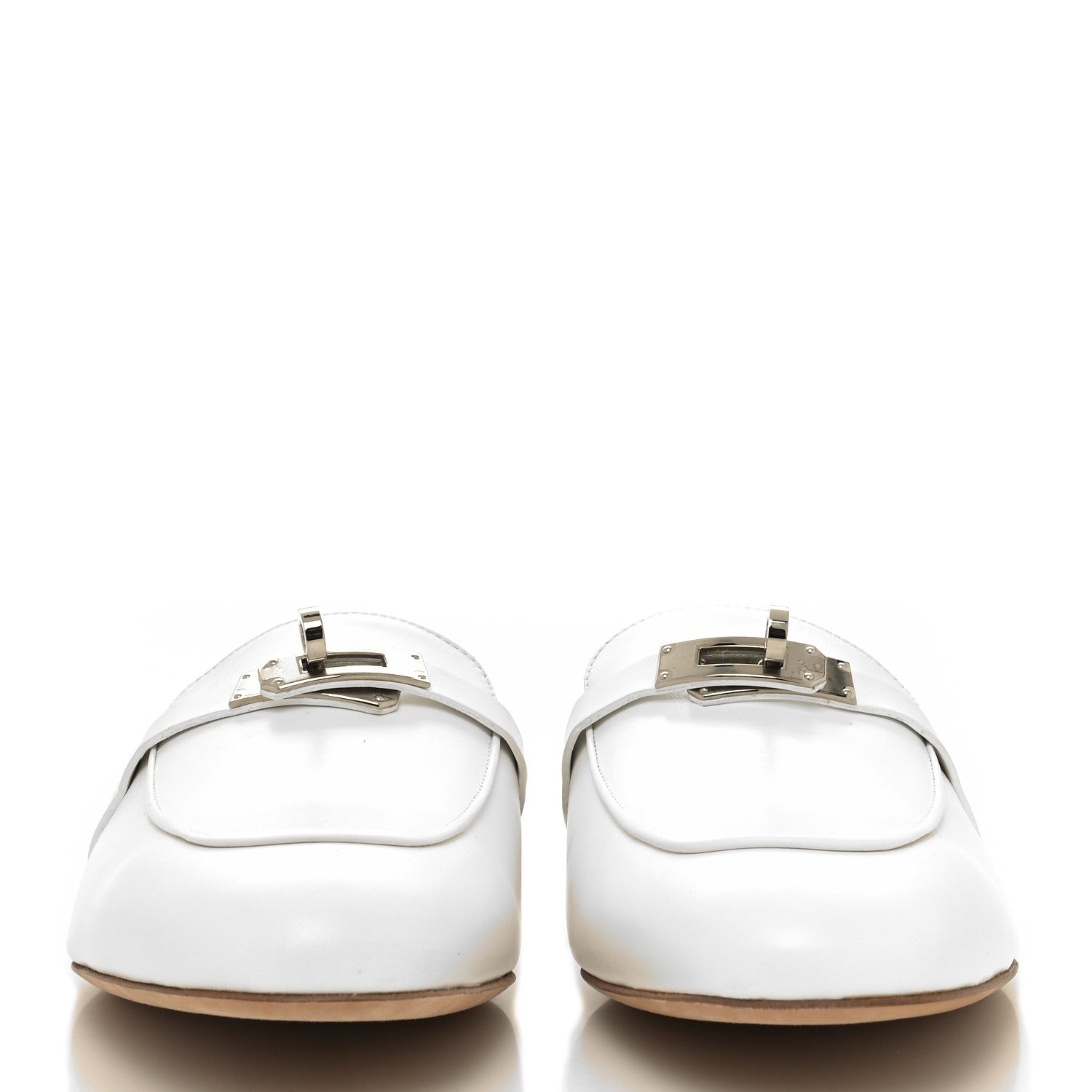 Hermes Calfskin Oz Mules 41 White 2 of 7