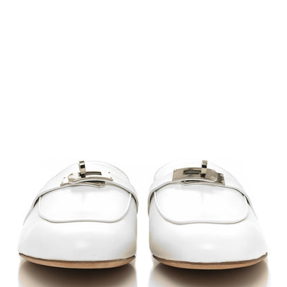 Hermes Calfskin Oz Mules 41 White 2 of 7
