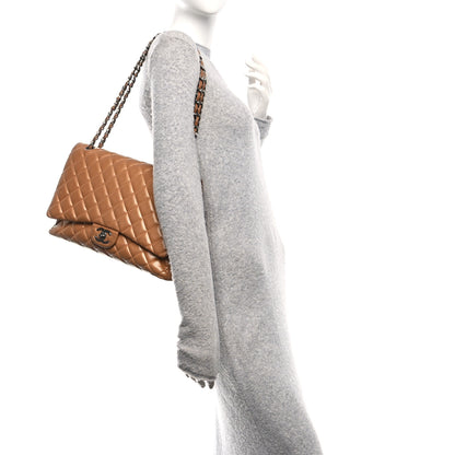 Chanel Metallic Caviar Quilted Maxi Double Flap Copper 2 of 11