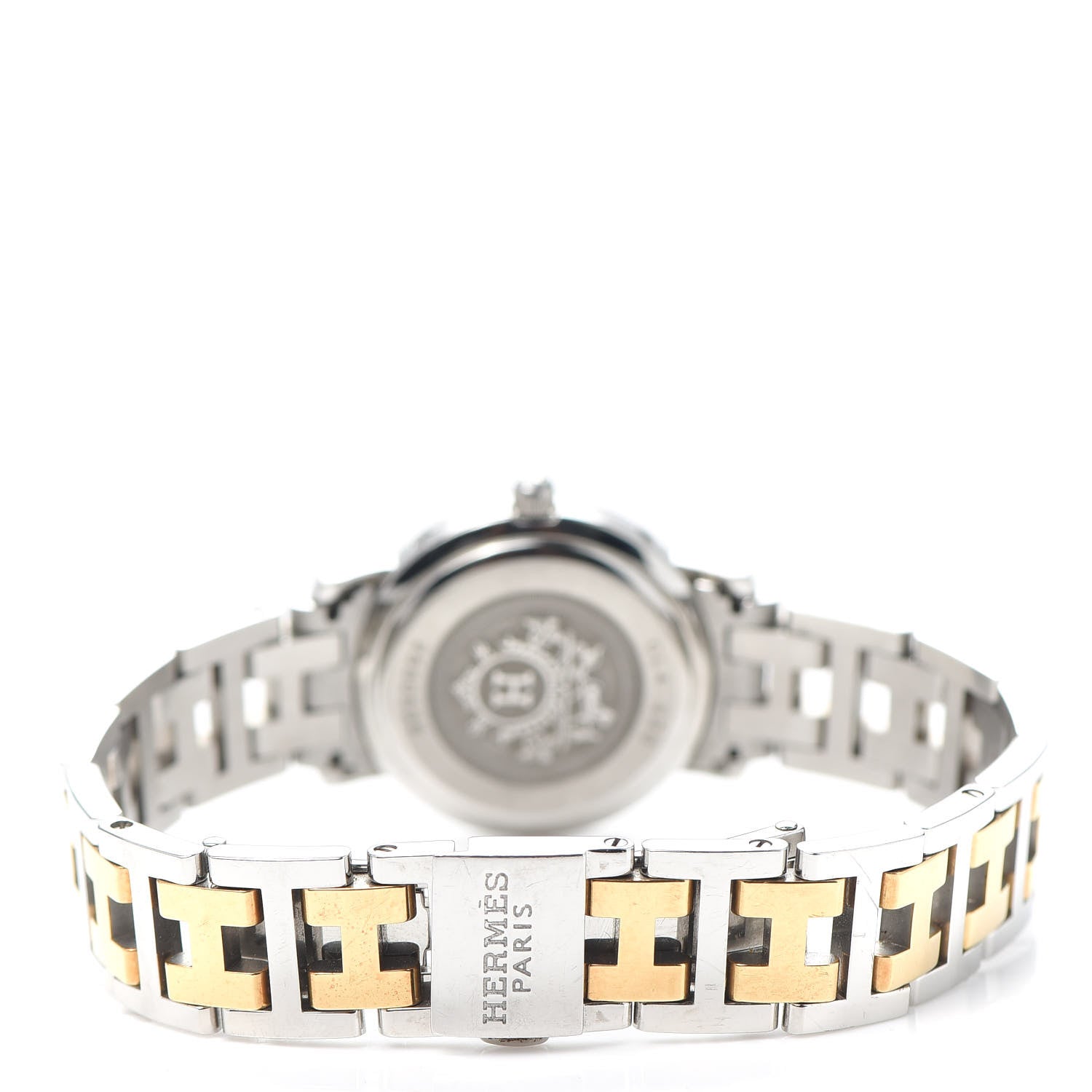 Hermes Stainless Steel 24mm Clipper Quartz Watch Gold 3 of 6