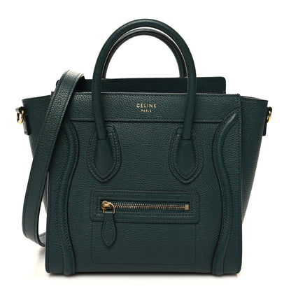 Celine Drummed Calfskin Nano Luggage Amazone 1 of 10