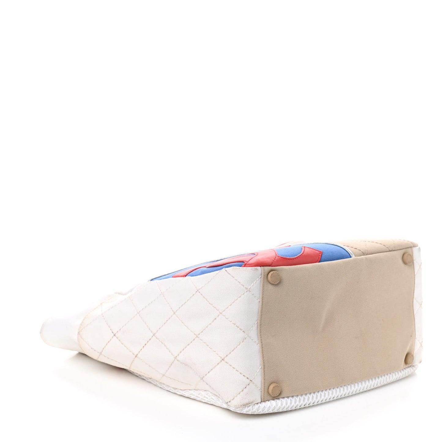Canvas Quilted N°5 Shopping Tote Beige