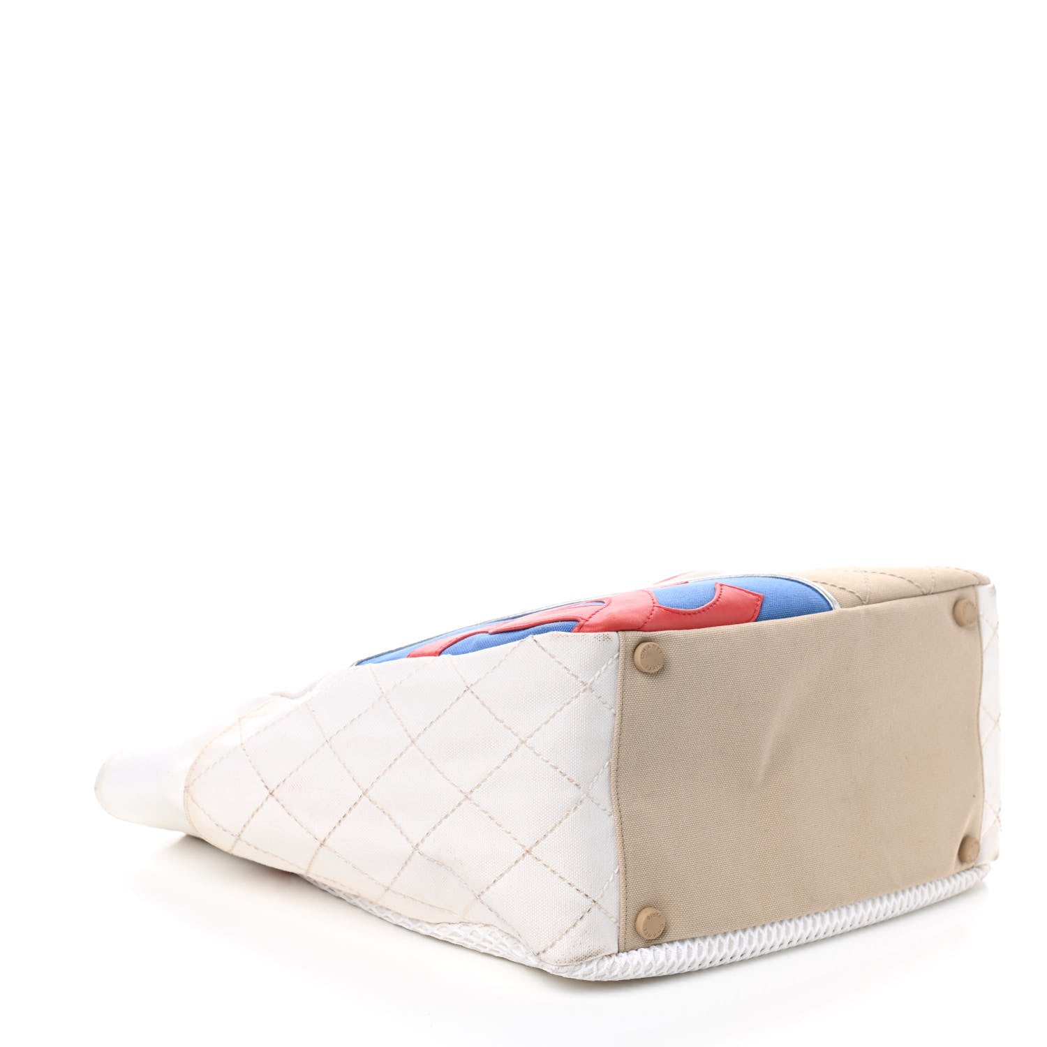 Chanel Canvas Quilted N°5 Shopping Tote Beige 4 of 10