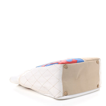 Chanel Canvas Quilted N°5 Shopping Tote Beige 4 of 10