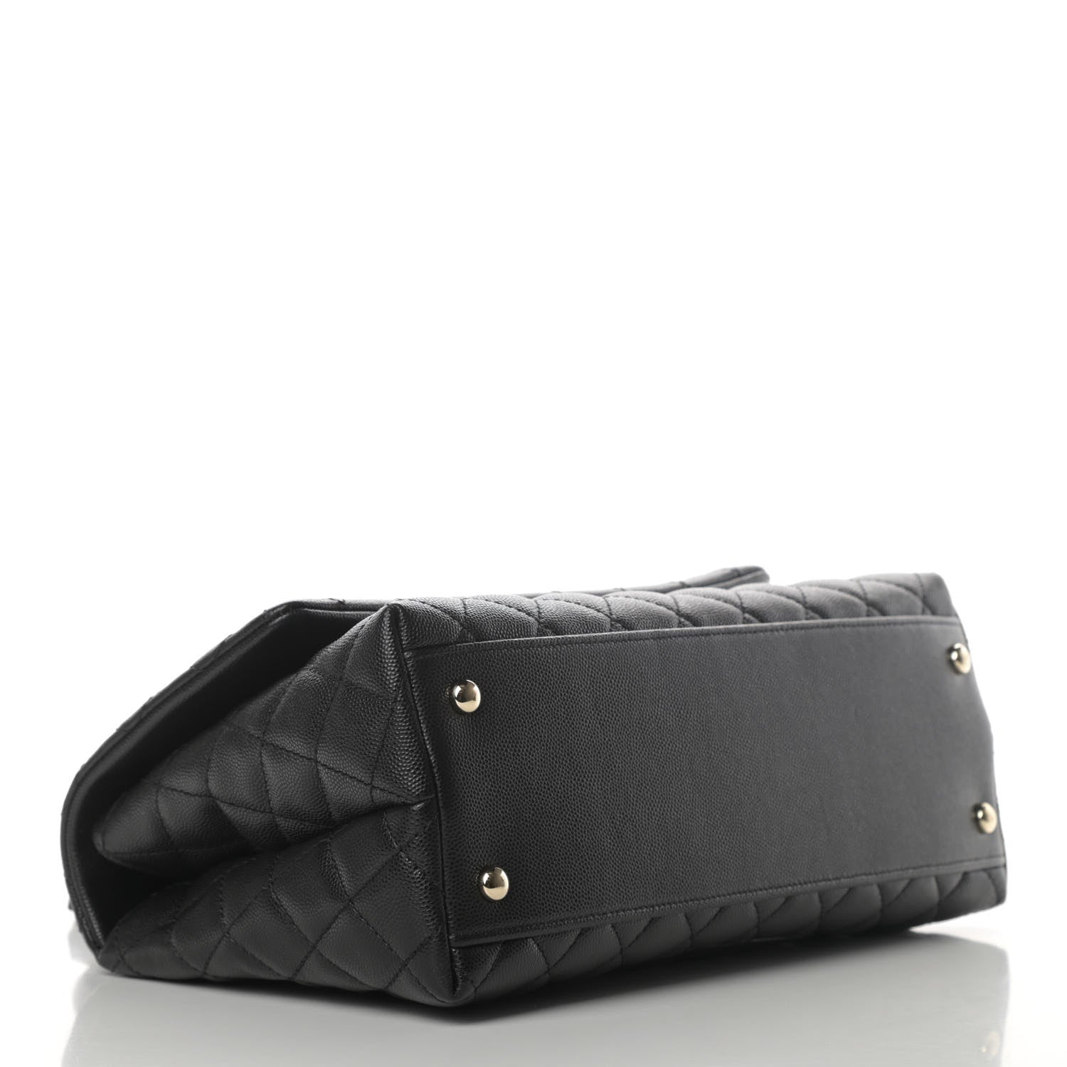 Chanel Caviar Quilted Medium Coco Handle Flap Black 3 of 5