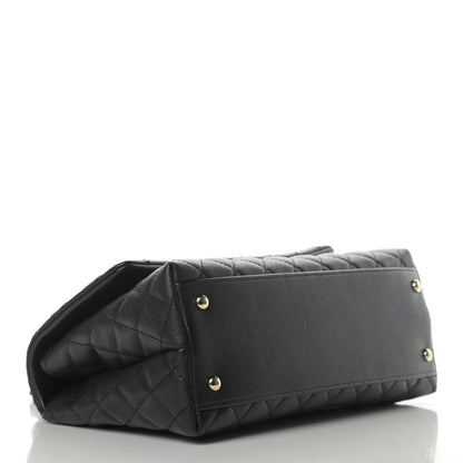 Chanel Caviar Quilted Medium Coco Handle Flap Black 3 of 5