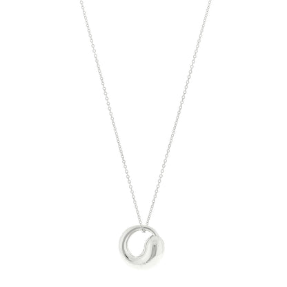 Tiffany Sterling Silver 17mm Elsa Peretti Eternal Circle Pendant Necklace 1 of 4