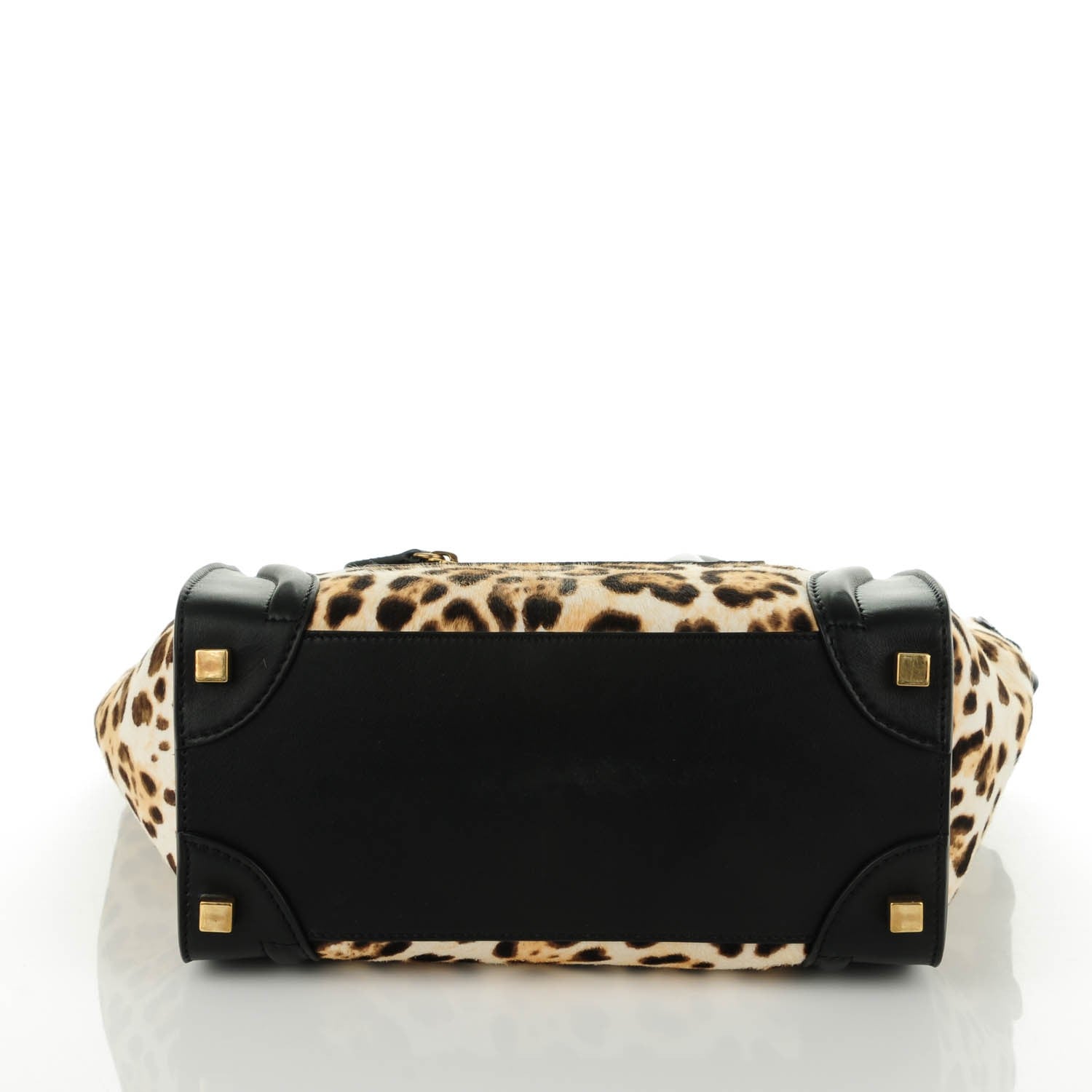 Celine Leopard Pony Hair Micro Luggage Black 5 of 8