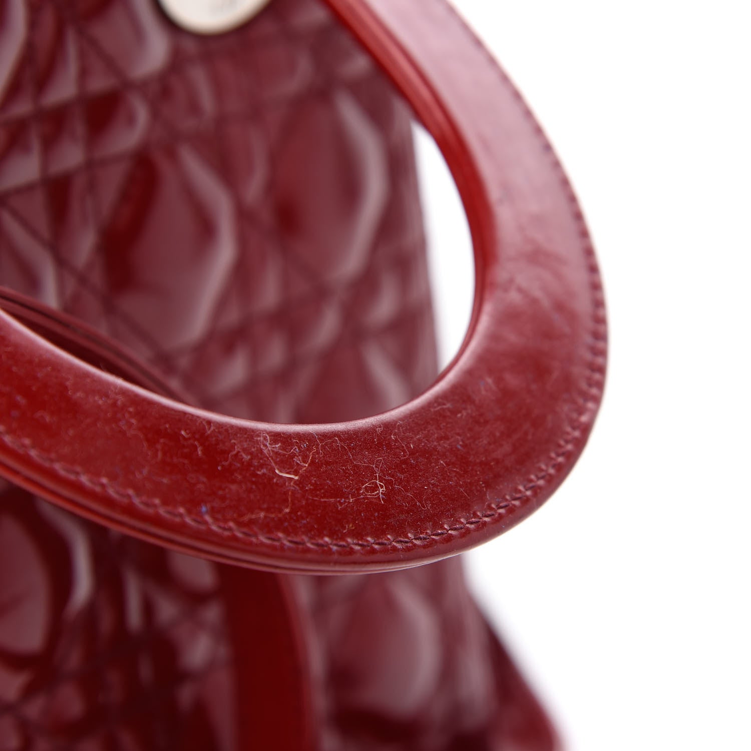 Christian Dior Patent Cannage Medium Lady Dior Red 9 of 11