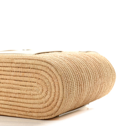 Loewe Raffia Square Small Basket Tote Bag Natural White 9 of 10