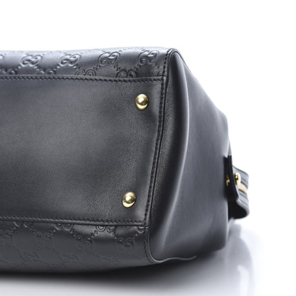 Gucci Guccissima Signature Large Shoulder Tote Bag Black 10 of 17