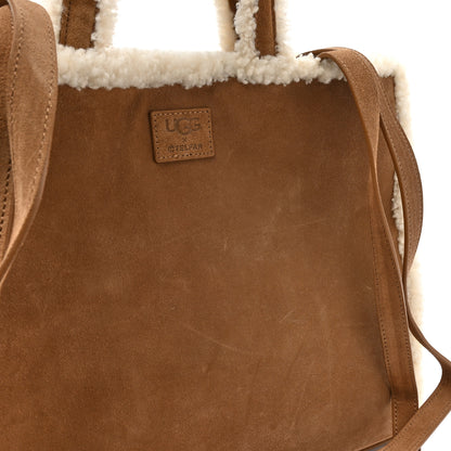 Telfar X UGG Suede Shearling Medium Shopping Bag Chestnut 9 of 9