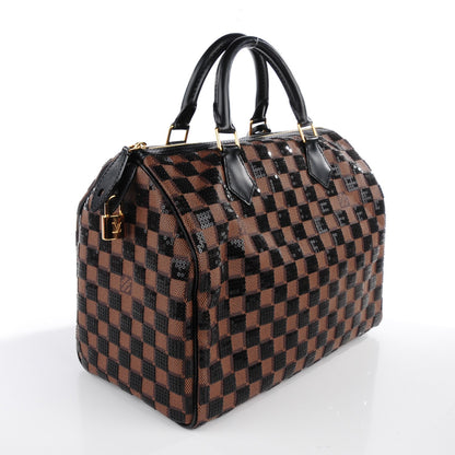 Louis Vuitton Damier Paillettes Speedy 30 Black 3 of 8