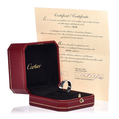 Cartier 18K White Gold 5.5mm LOVE Ring 56 7.75 5 of 5