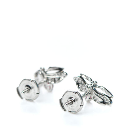 Tiffany Platinum Diamond Rubellite Paper Flowers Firefly Earrings 3 of 5
