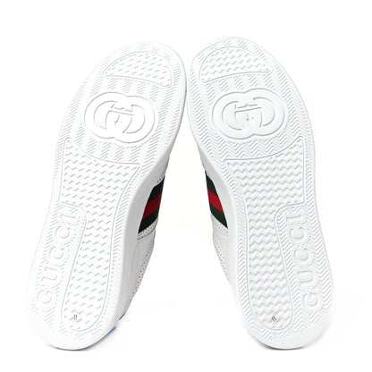 Gucci Calfskin Web Mens Ace Sneakers 11 White Blue 5 of 8