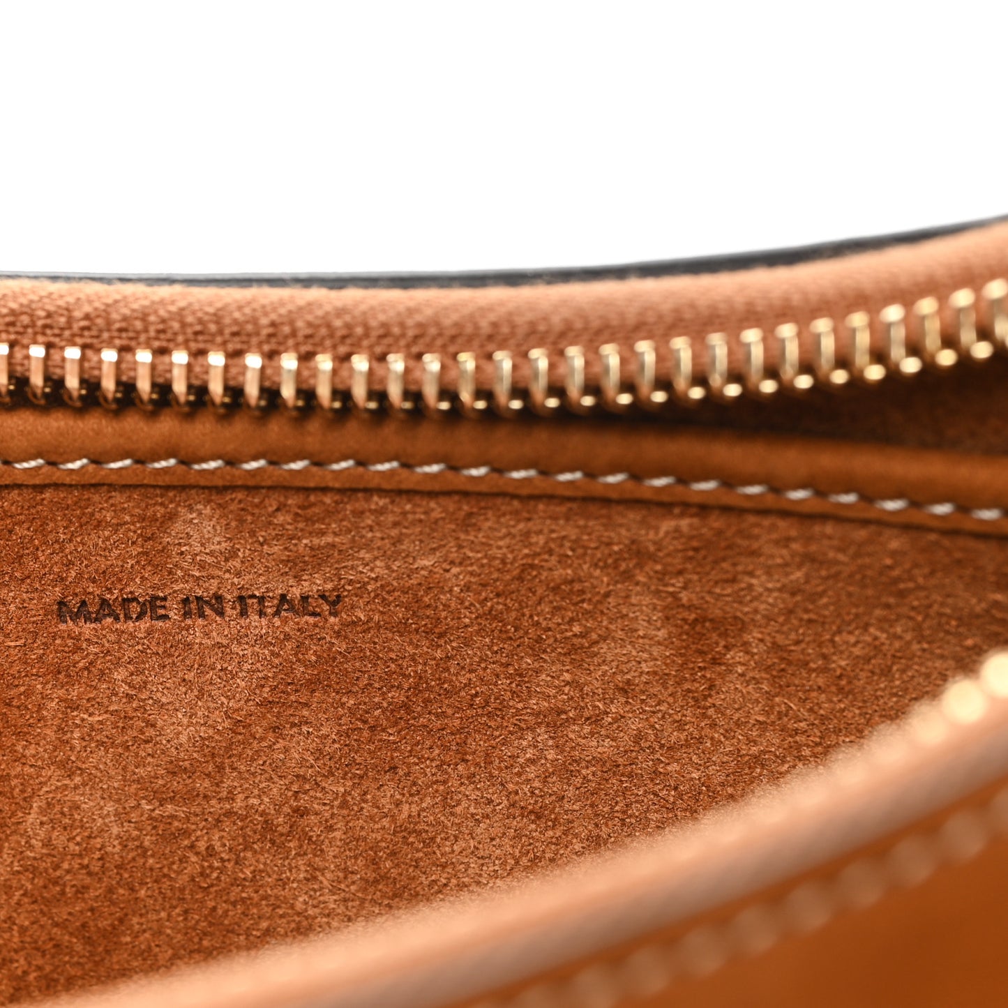 Suede Medium Strap Ava Triomphe Shoulder Bag Camel