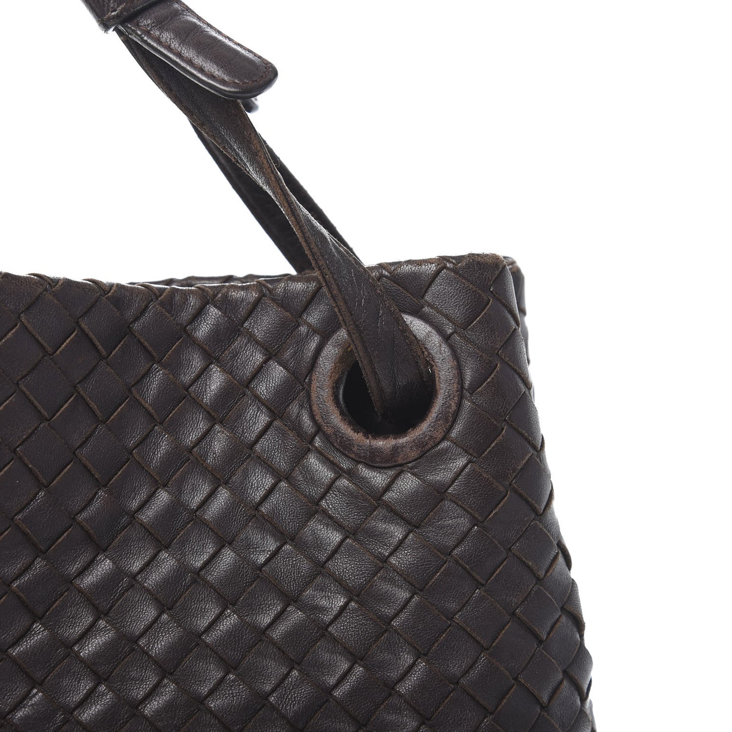 Nappa Intrecciato Medium Garda Bag Ebano