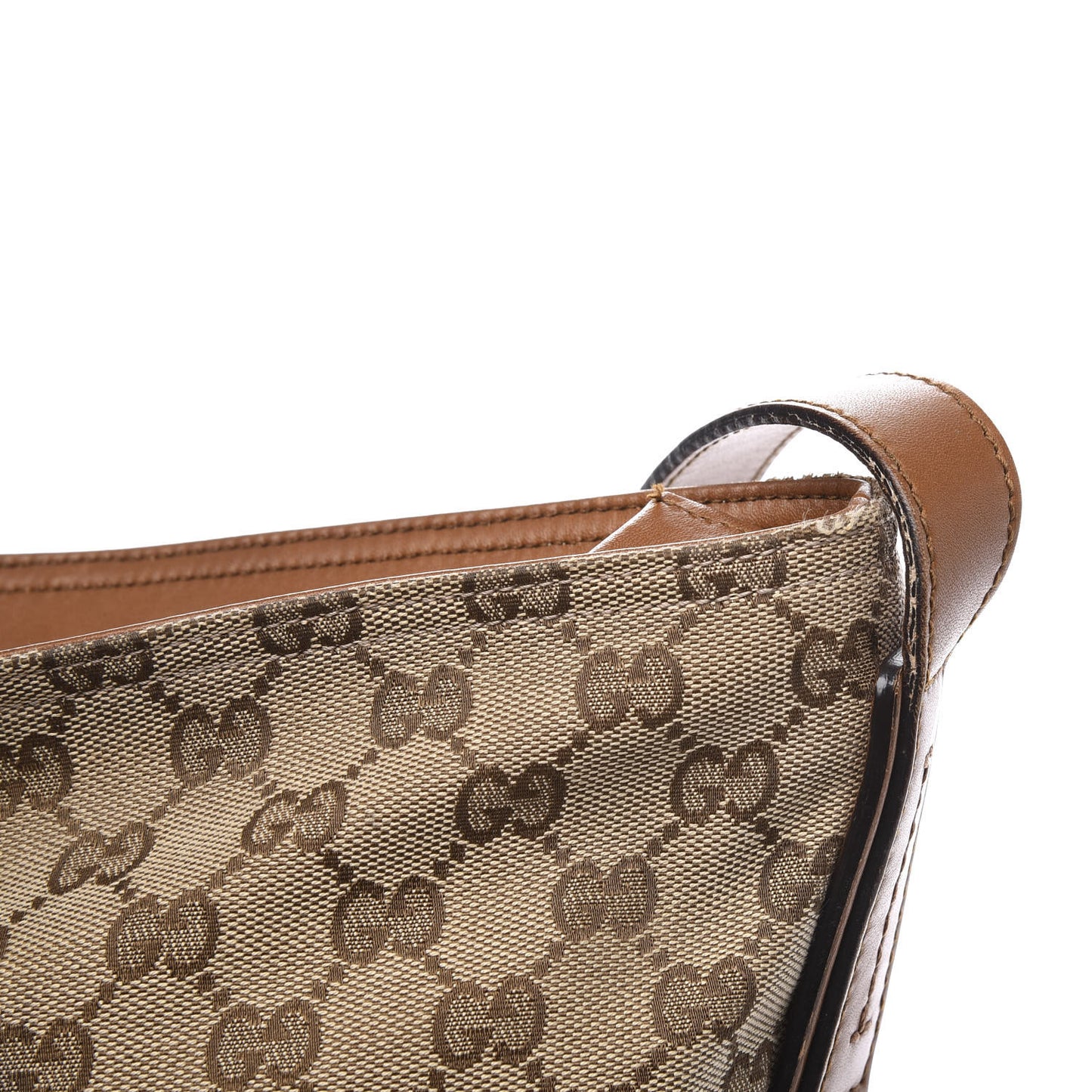 Monogram Large Flat Messenger Bag Brown