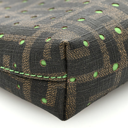 Fendi Zucca Spalmati Dots Pochette Tobacco Green 9 of 10