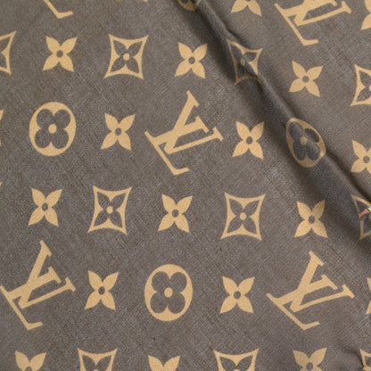 Louis Vuitton LV X TM Silk Monogram Cerise Square Scarf 55 Brown 4 of 4