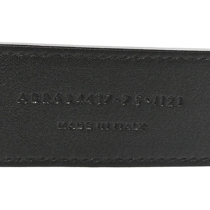 Saint Laurent Calfskin Crocodile Embossed Monogram Square Buckle Belt 75 30 Black 6 of 6