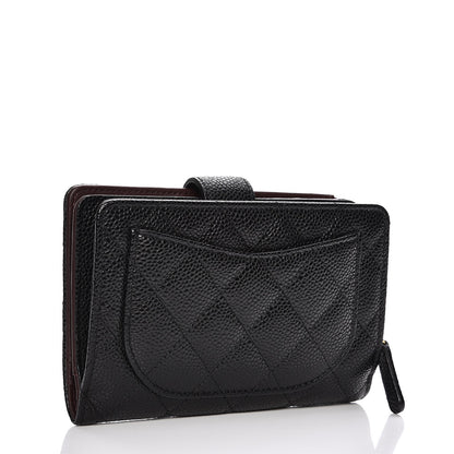 Chanel Caviar Quilted Zipped Pocket Wallet Black 3 of 8
