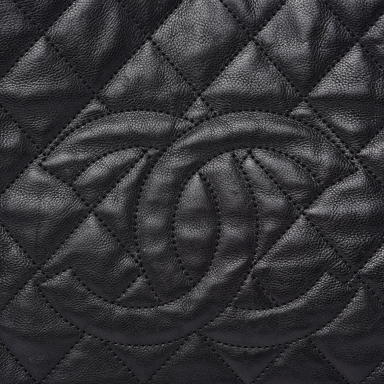 Chanel Calfskin Quilted Small Chain Me Tote Black 14 of 16