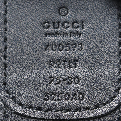 Gucci GG Supreme Monogram Matte Plutone Calfskin Double G 40mm Belt 75 30 Beige Ebony Black 5 of 5