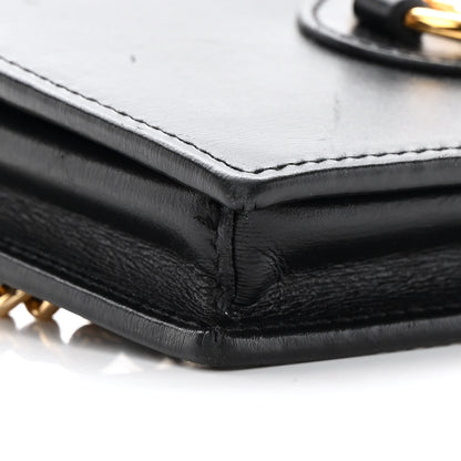 Gucci Boarded Plutone Calfskin Horsebit 1955 Wallet On Chain Black 9 of 16