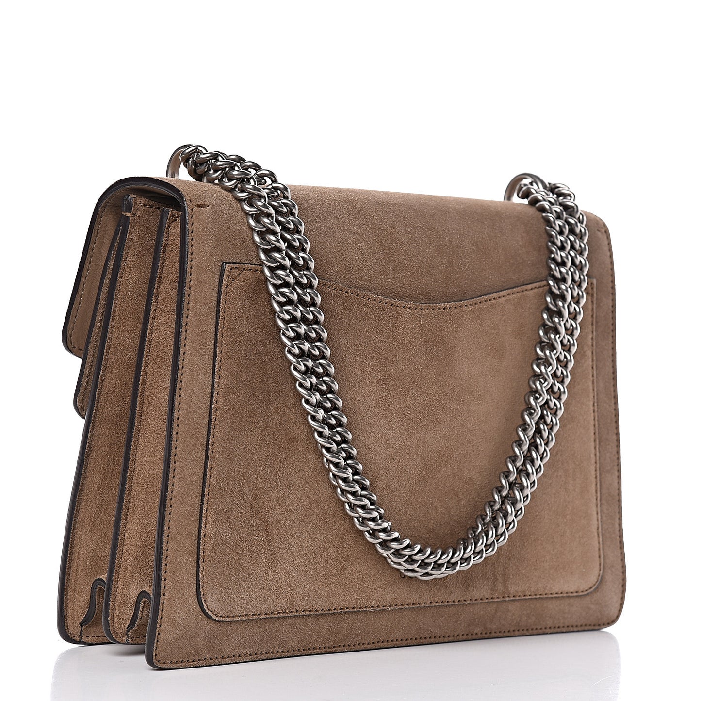 Suede Medium Dionysus Shoulder Bag Taupe
