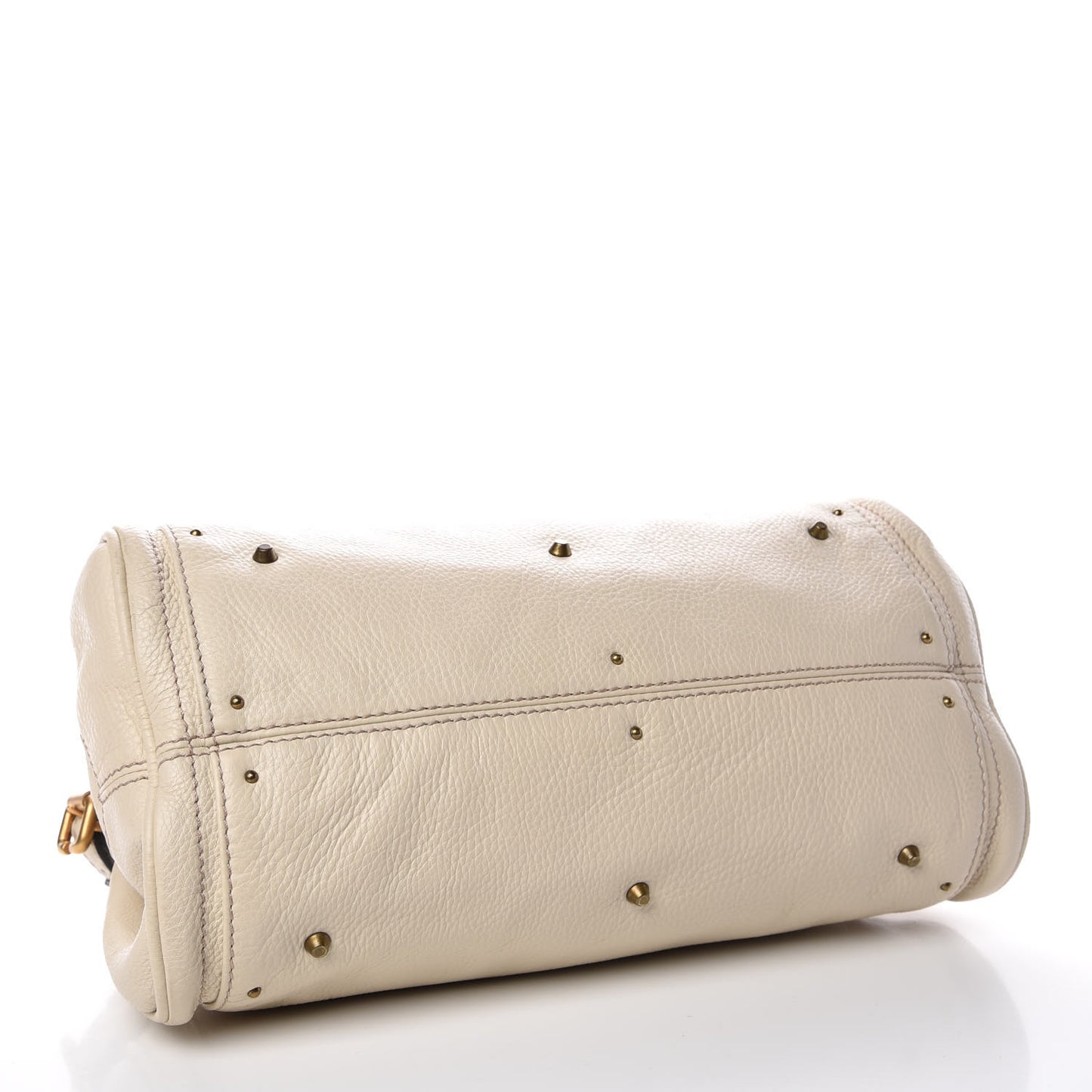 Calfskin Medium Paddington Satchel Off White