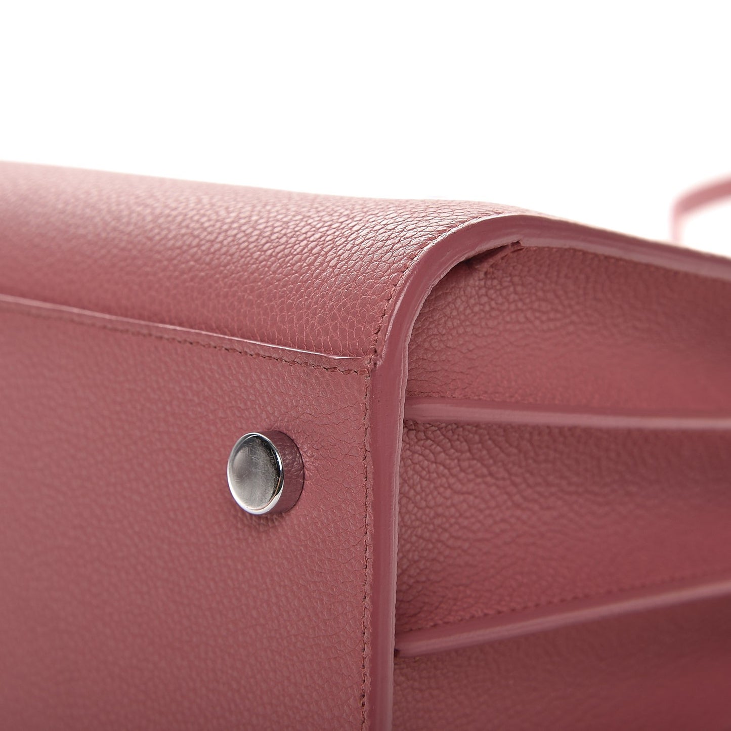 Grained Calfskin Baby Sac De Jour Dark Rose