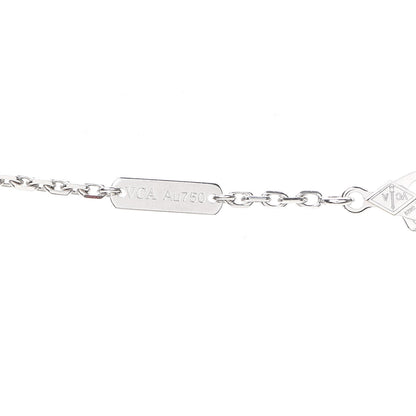 Van Cleef & Arpels 18K White Gold Mother of Pearl Magic Alhambra Pendant Necklace 5 of 6