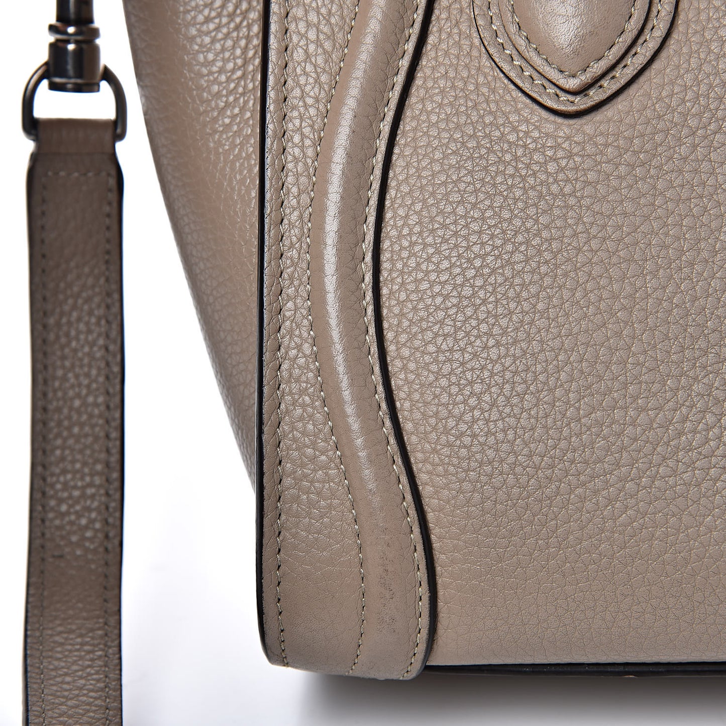 Drummed Calfskin Nano Luggage Dune