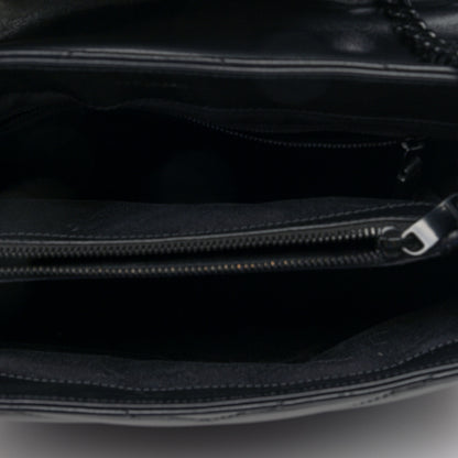 Saint Laurent Calfskin Y Quilted Monogram Monochrome Medium Loulou Chain Satchel Black 5 of 9