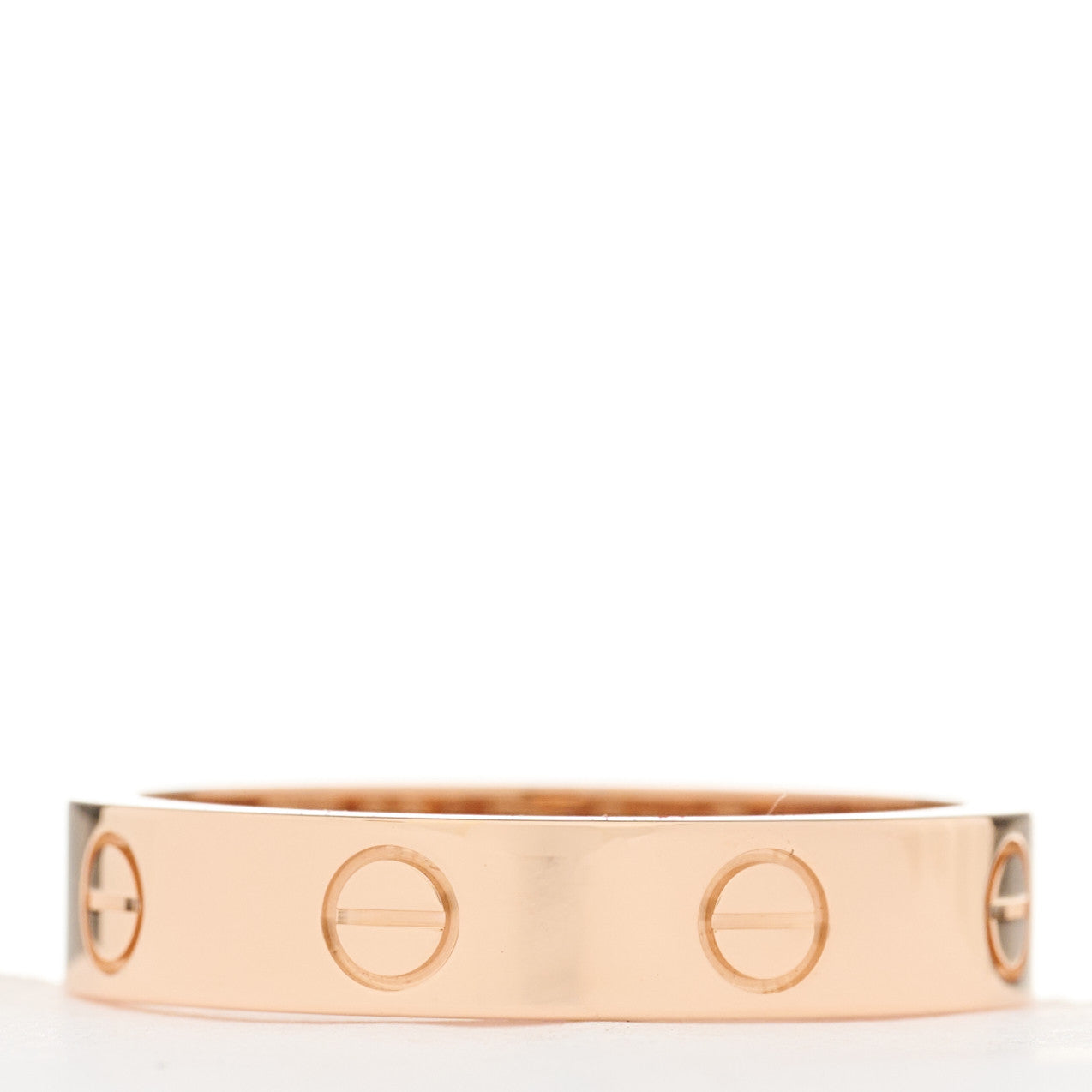 18K Pink Gold Diamond 4mm LOVE Wedding Band Ring 53 6.25