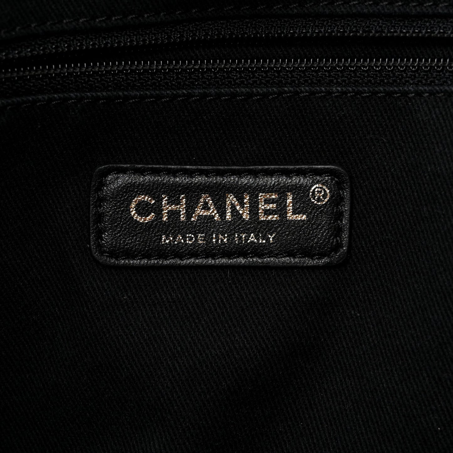 Mixed Fibers Calfskin Small Deauville Tote Black