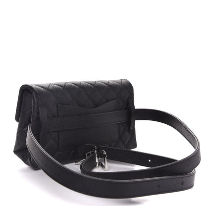 Chanel Grained Calfskin Quilted 2.55 Reissue Flap Belt Bag Clutch Black 3 of 8