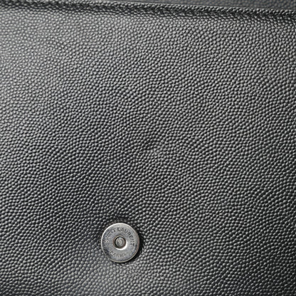 Saint Laurent Grain De Poudre Medium Classic Monogram Kate Satchel Black 12 of 18