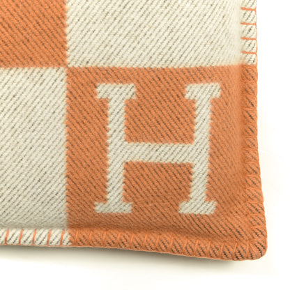Hermes Wool Cashmere Avalon Pillow PM Ecru Potiron 3 of 4