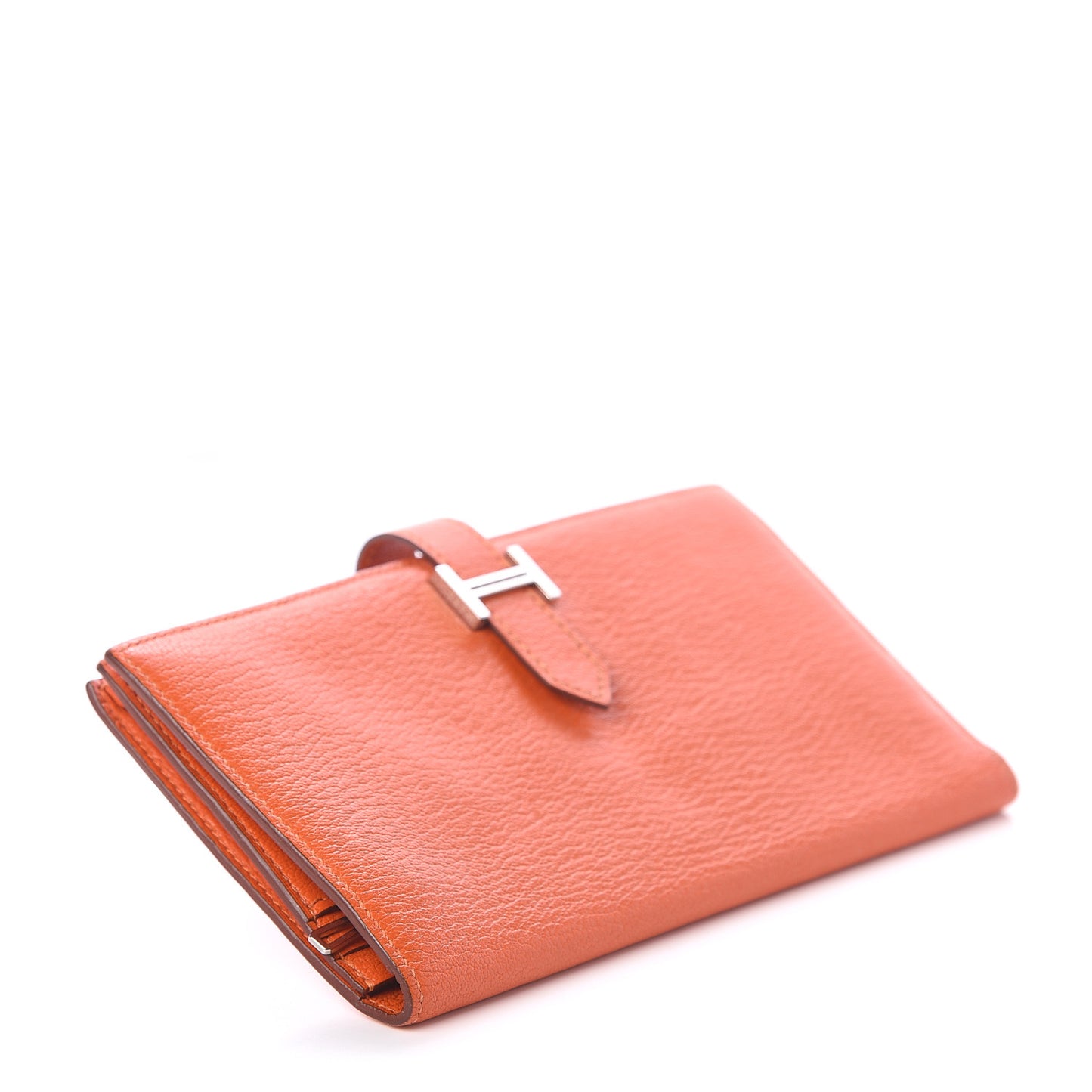 Chevre Mysore Bearn Gusset Wallet Feu