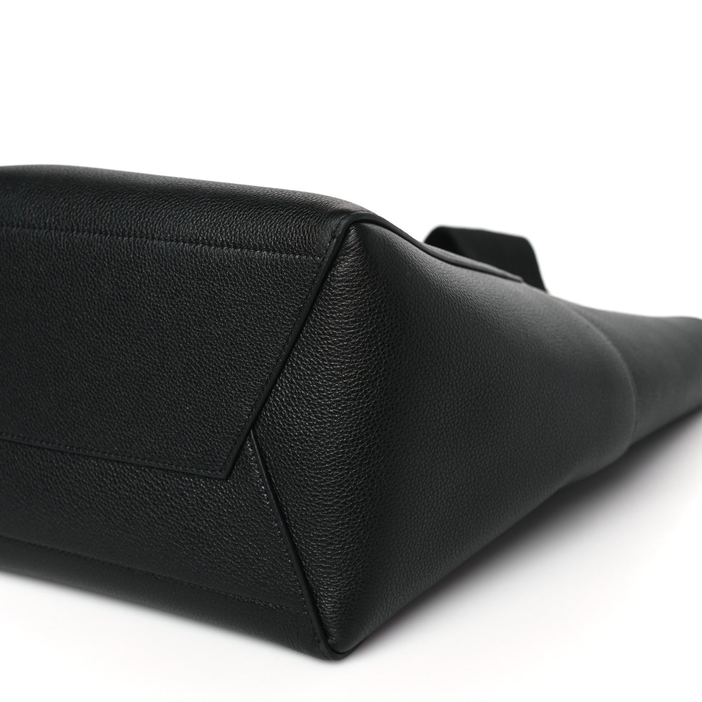 Soft Grained Calfskin Sangle Bucket Bag Black