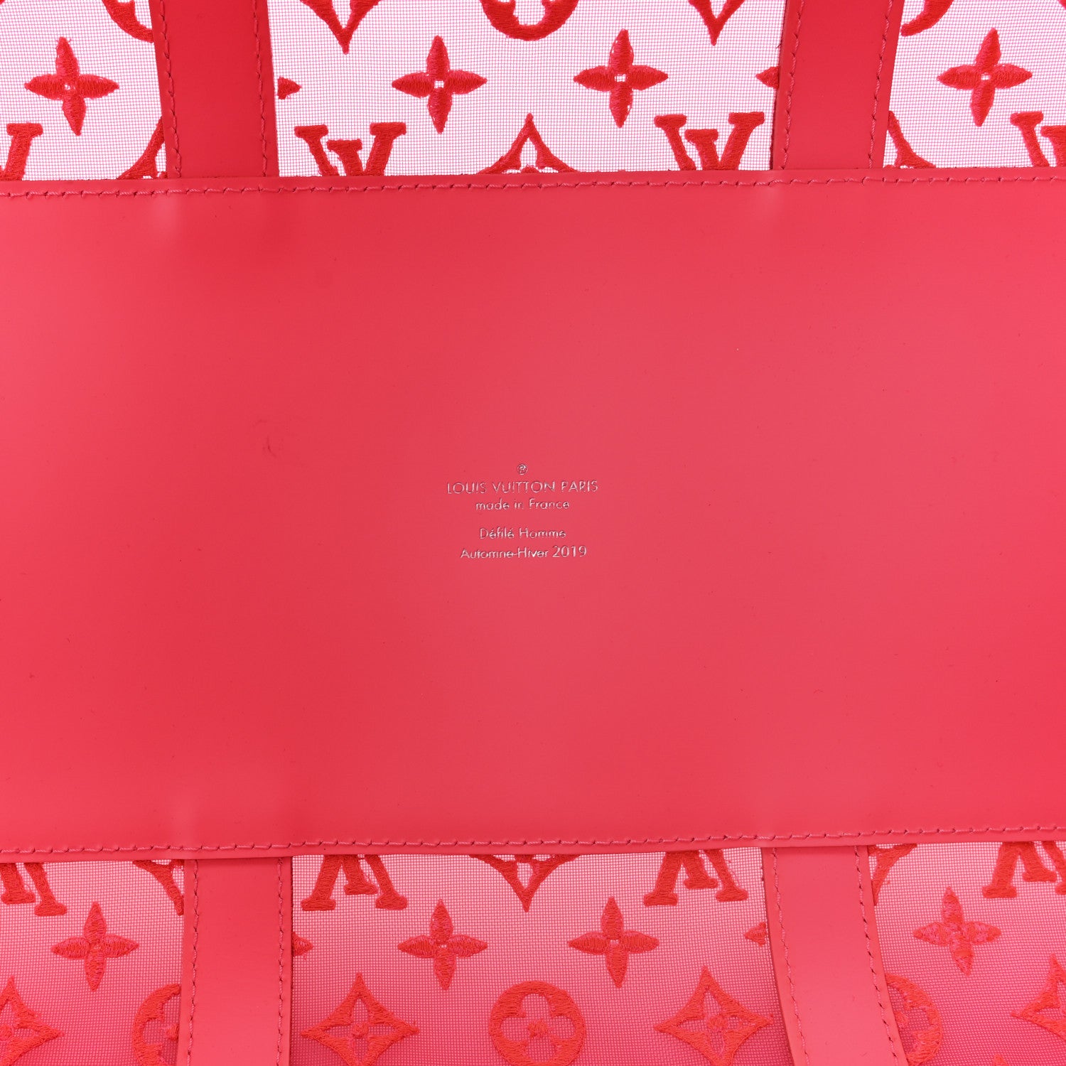 Louis Vuitton Monogram Fluo See Through Keepall Bandouliere 50 Rose 5 of 8