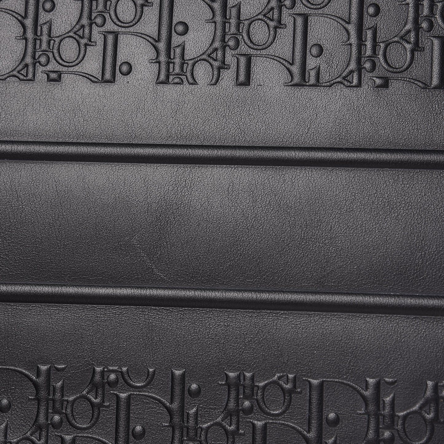 Oblique Calfskin Embossed Book Tote Black