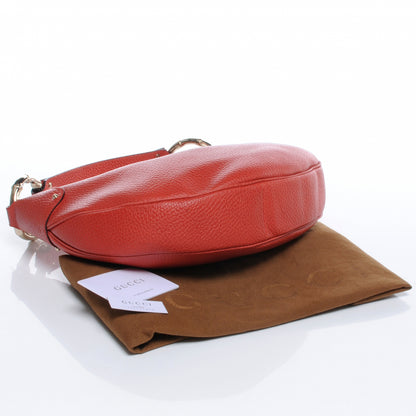 Gucci Leather Web Bamboo Ring Hobo Red 4 of 7