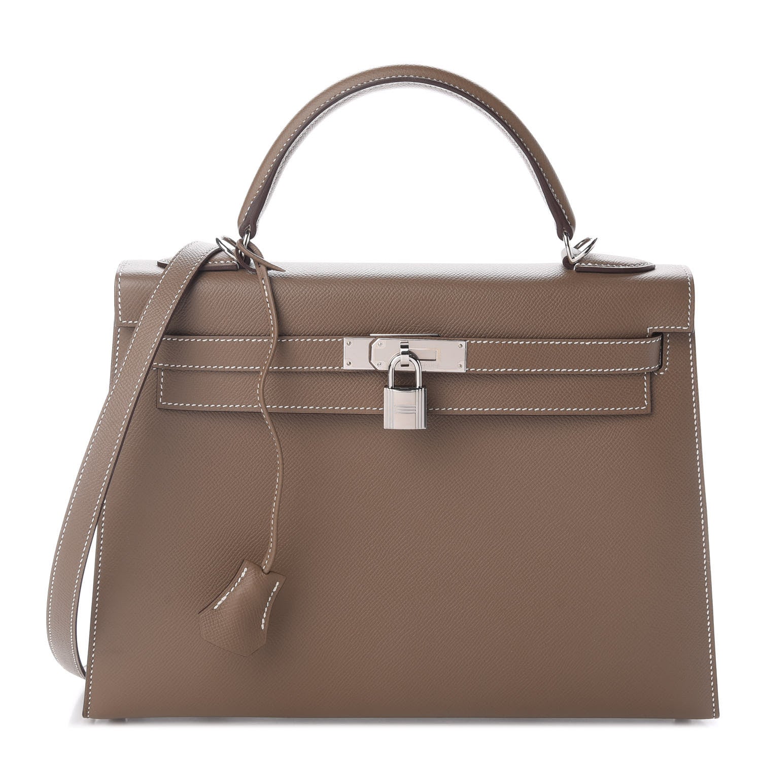 Hermes Epsom Kelly Sellier 32 Etoupe 1 of 12