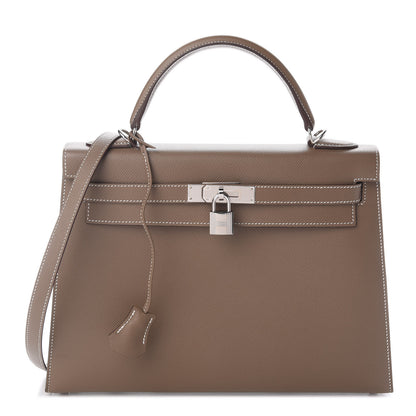 Hermes Epsom Kelly Sellier 32 Etoupe 1 of 12