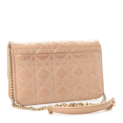 Christian Dior Patent Cannage Miss Dior Promenade Pouch Beige 3 of 13