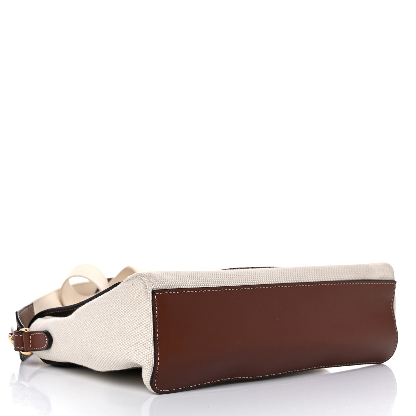 Canvas Horseferry Print Note Crossbody Bag Natural Tan